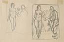 AROLDO BONZAGNI, Eve and Adam, black chalk